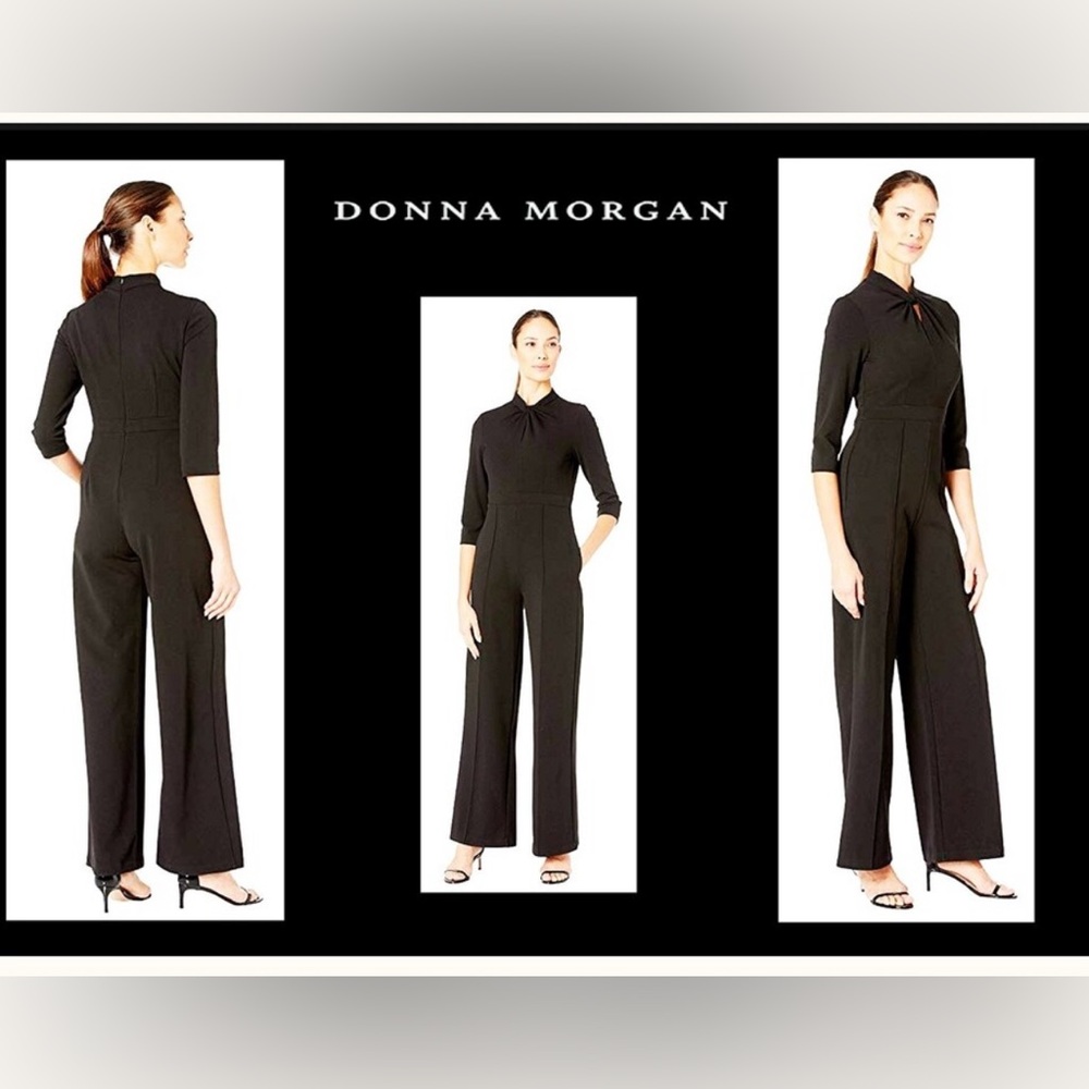 Donna Morgan for Macy’s NWT Dark Navy Keyhole Pantsuit